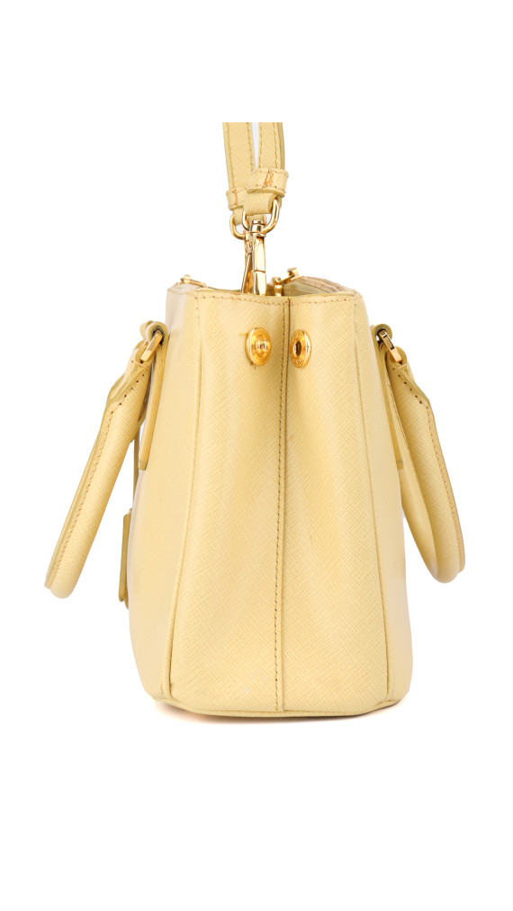 Prada Galleria Saffiano Shoulder Bag - Butter Yellow