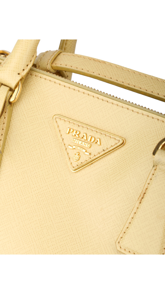 Prada Galleria Saffiano Shoulder Bag - Butter Yellow