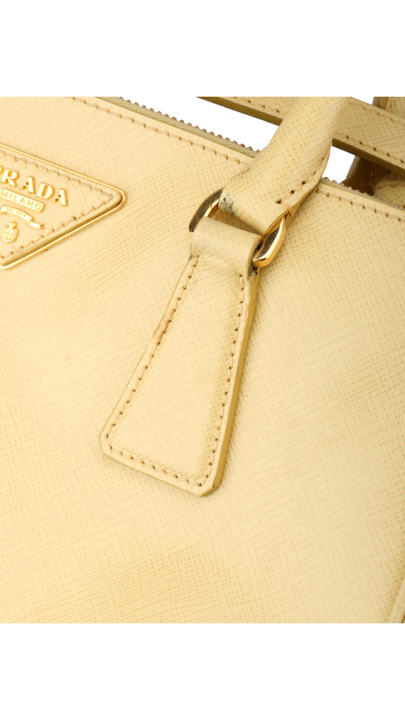 Prada Galleria Saffiano Shoulder Bag - Butter Yellow