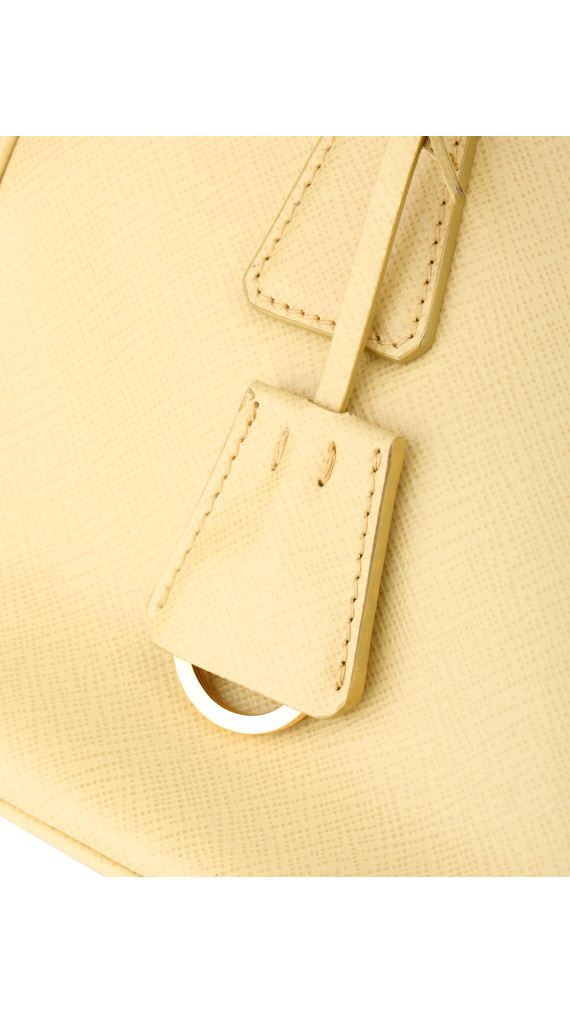 Prada Galleria Saffiano Shoulder Bag - Butter Yellow