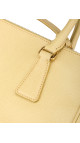 Prada Galleria Saffiano Shoulder Bag - Butter Yellow
