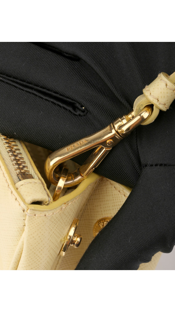 Prada Galleria Saffiano Shoulder Bag - Butter Yellow