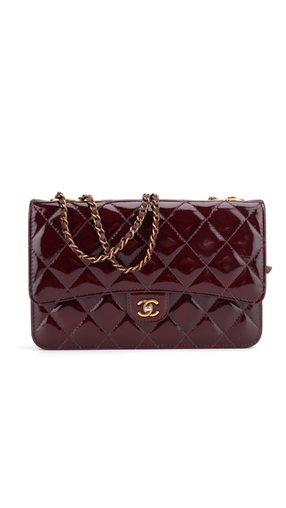Chanel Wallet On Chain Shoulder Bag i Burgunder Patent