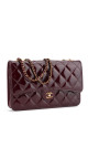 Chanel Wallet On Chain Shoulder Bag i Burgunder Patent