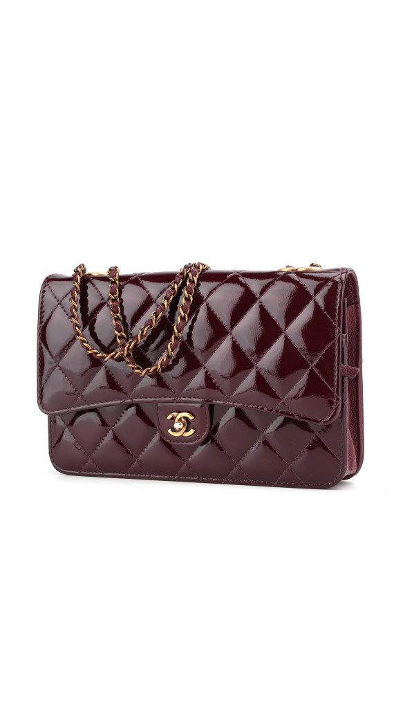Chanel Wallet On Chain Shoulder Bag i Burgunder Patent