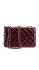 Chanel Wallet On Chain Shoulder Bag i Burgunder Patent