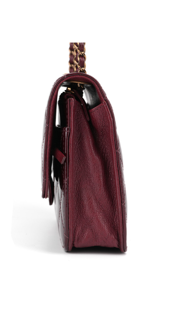 Chanel Wallet On Chain Shoulder Bag i Burgunder Patent