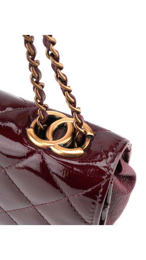 Chanel Wallet On Chain Shoulder Bag i Burgunder Patent