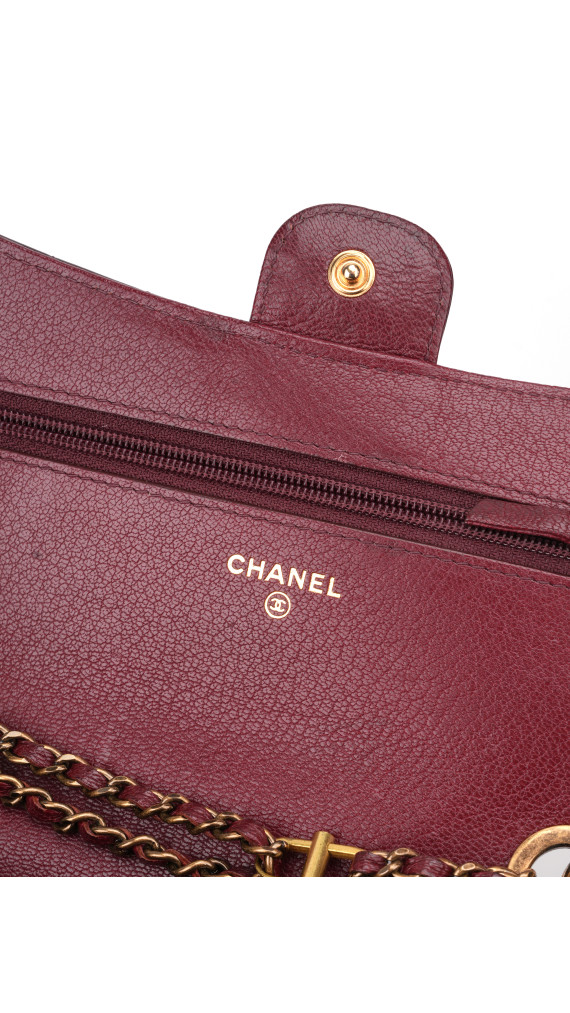 Chanel Wallet On Chain Shoulder Bag i Burgunder Patent