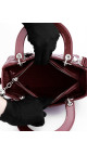 Lady Dior Size Medium i burgunder patent leather