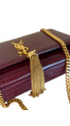 YSL Kate Tassel in Crocodile-embossed Shoulder Bag