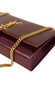 YSL Kate Tassel in Crocodile-embossed Shoulder Bag