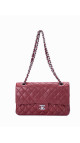 Chanel Classic Double Flap Bag I Burgunder Lammeskinn