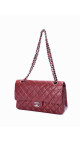 Chanel Classic Double Flap Bag I Burgunder Lammeskinn