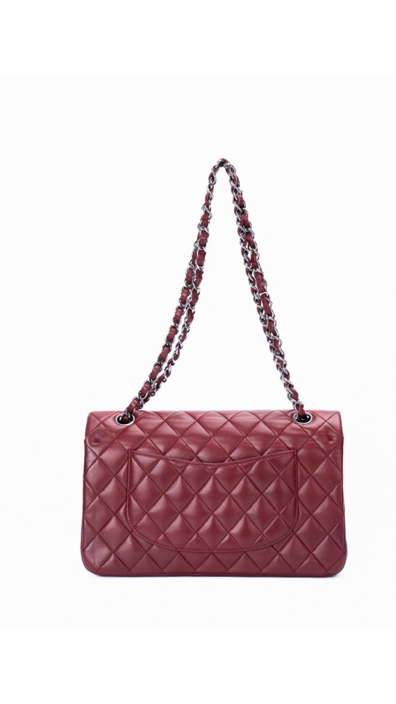 Chanel Classic Double Flap Bag I Burgunder Lammeskinn