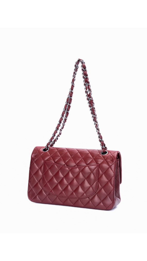 Chanel Classic Double Flap Bag I Burgunder Lammeskinn