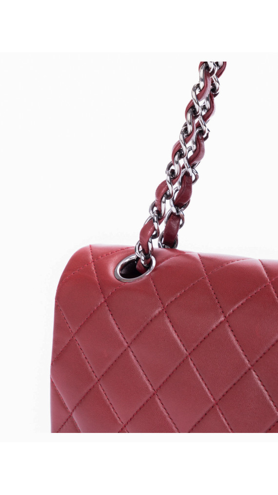 Chanel Classic Double Flap Bag I Burgunder Lammeskinn
