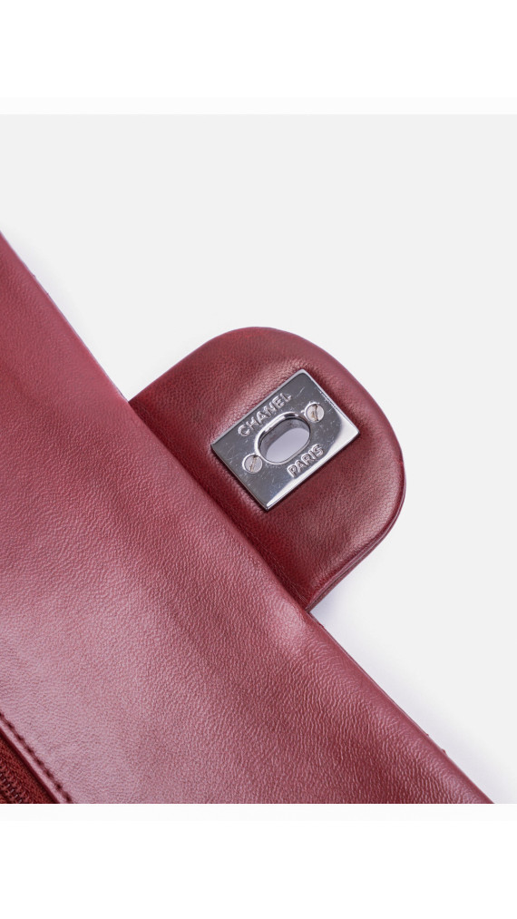Chanel Classic Double Flap Bag I Burgunder Lammeskinn