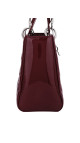Lady Dior Size Medium i burgunder patent leather