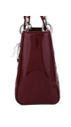 Lady Dior Size Medium i burgunder patent leather