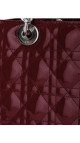 Lady Dior Size Medium i burgunder patent leather