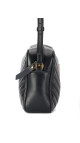 Saint Laurent Lou Camera Bag i sort chevron-quiltet skin