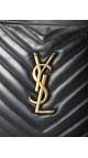 Saint Laurent Lou Camera Bag i sort chevron-quiltet skin