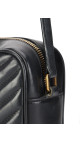 Saint Laurent Lou Camera Bag i sort chevron-quiltet skin
