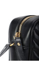 Saint Laurent Lou Camera Bag i sort chevron-quiltet skin