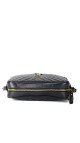 Saint Laurent Lou Camera Bag i sort chevron-quiltet skin