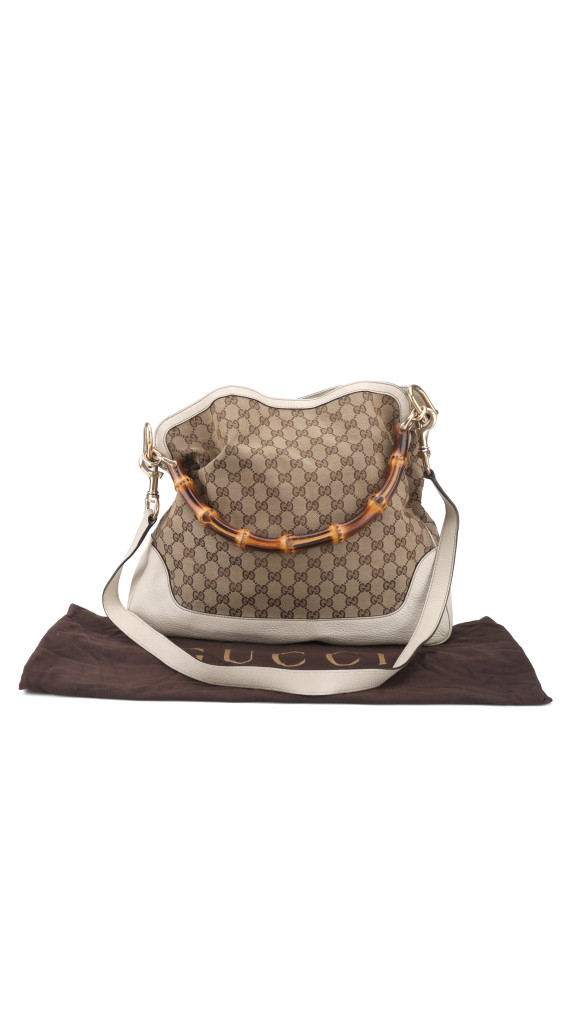 Gucci Jackie Bamboo Hobo - GG Canvas