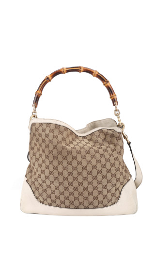 Gucci Jackie Bamboo Hobo - GG Canvas