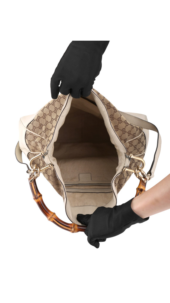 Gucci Jackie Bamboo Hobo - GG Canvas