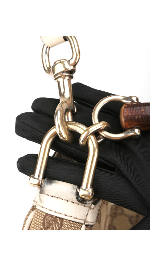 Gucci Jackie Bamboo Hobo - GG Canvas