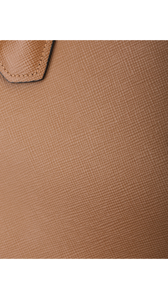 Prada Cuir Twin Shoulder Bag - Karamell