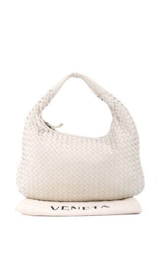 Bottega Veneta Intrecciato Hobo - White