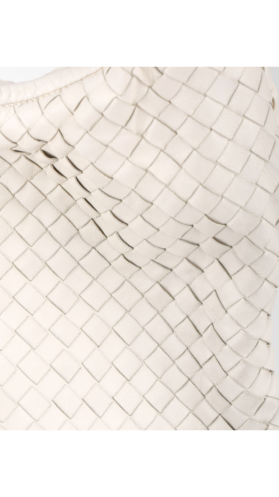 Bottega Veneta Intrecciato Hobo - White