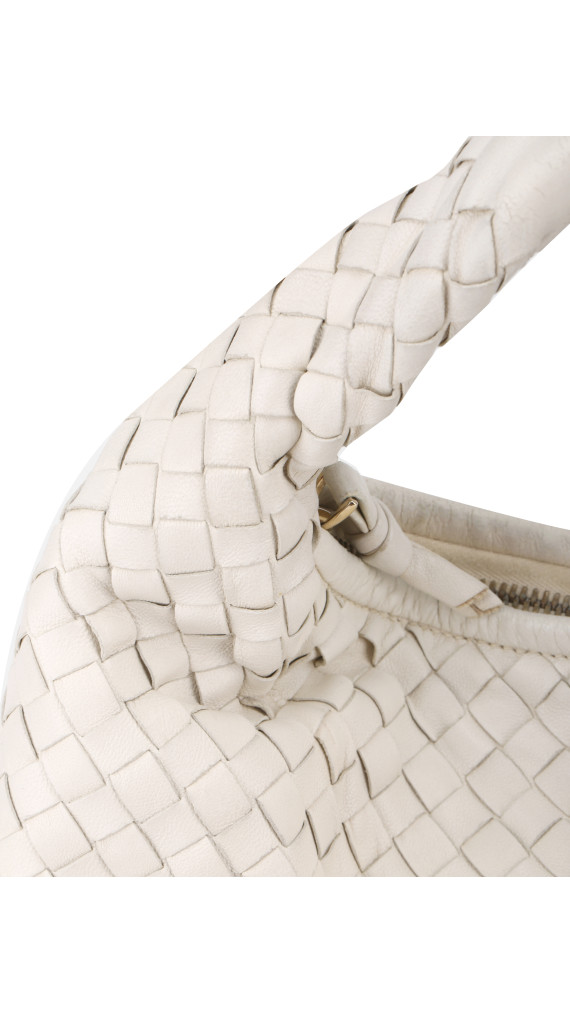 Bottega Veneta Intrecciato Hobo - White