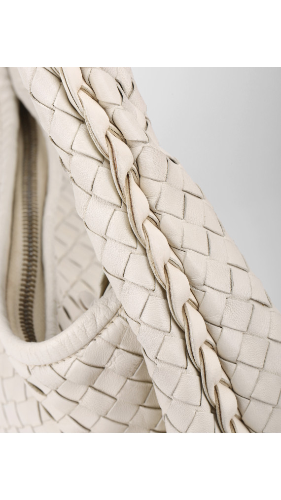 Bottega Veneta Intrecciato Hobo - White