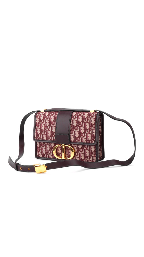 Christian Dior Oblique 30 Montaigne - Burgundy monorgam
