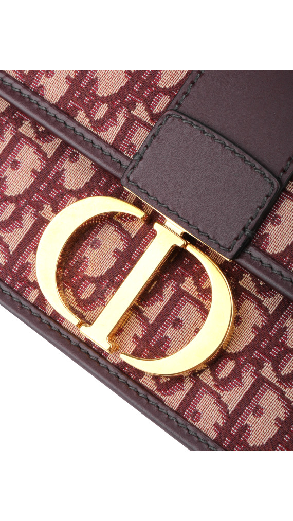 Christian Dior Oblique 30 Montaigne - Burgundy monorgam
