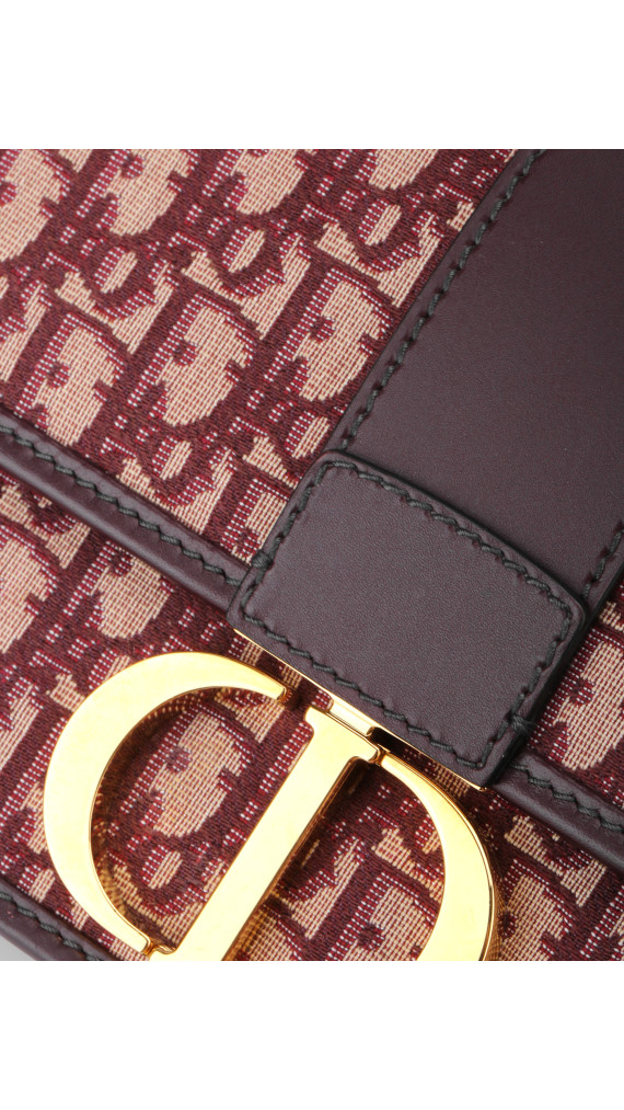 Christian Dior Oblique 30 Montaigne - Burgundy monorgam