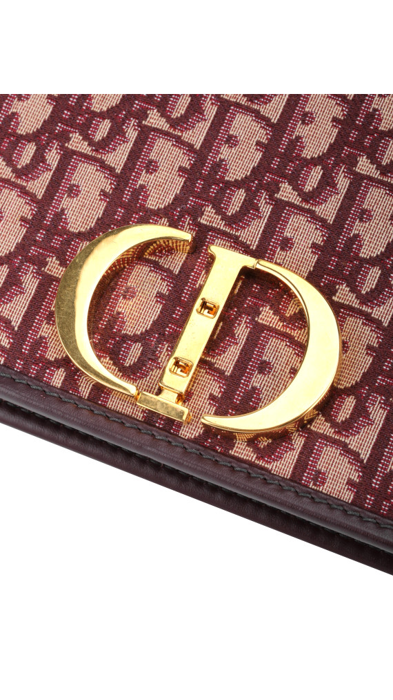 Christian Dior Oblique 30 Montaigne - Burgundy monorgam