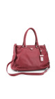 Prada Vitello Daino Shoulder Bag - Burgundy