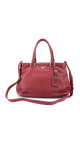 Prada Vitello Daino Shoulder Bag - Burgundy
