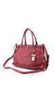 Prada Vitello Daino Shoulder Bag - Burgundy