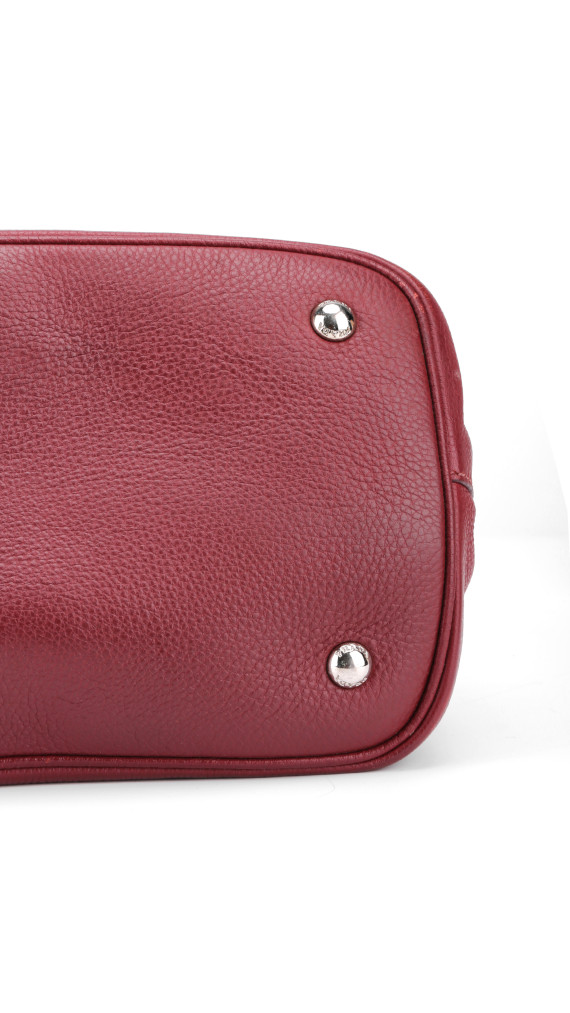 Prada Vitello Daino Shoulder Bag - Burgundy
