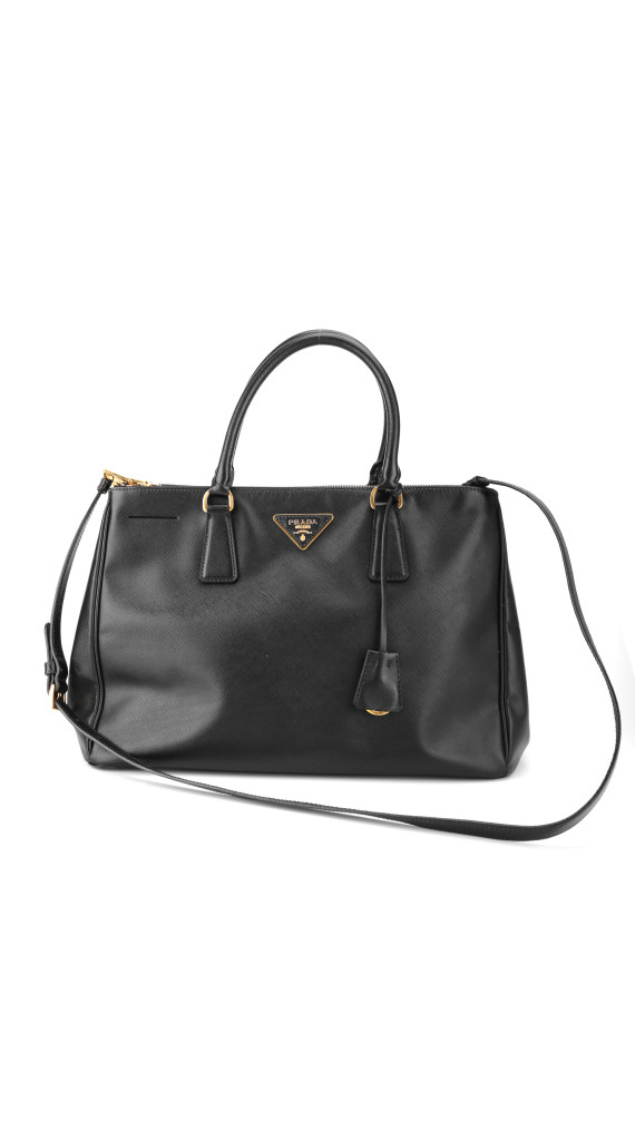 Prada Galleria Saffiano Shoulder Bag - Black