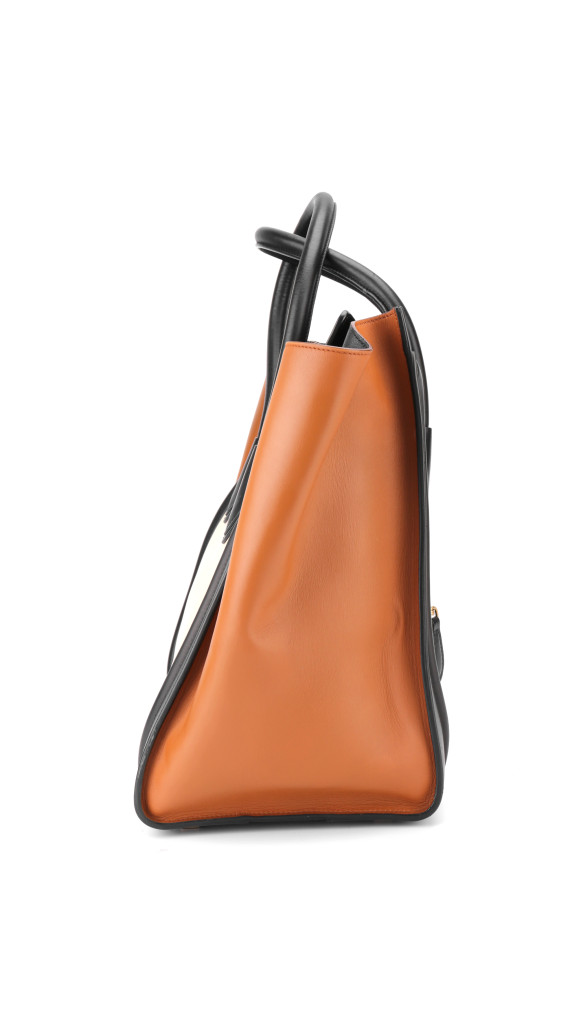 Céline Luggage Mini Tote i tricolor kalveskinn (Den største str)