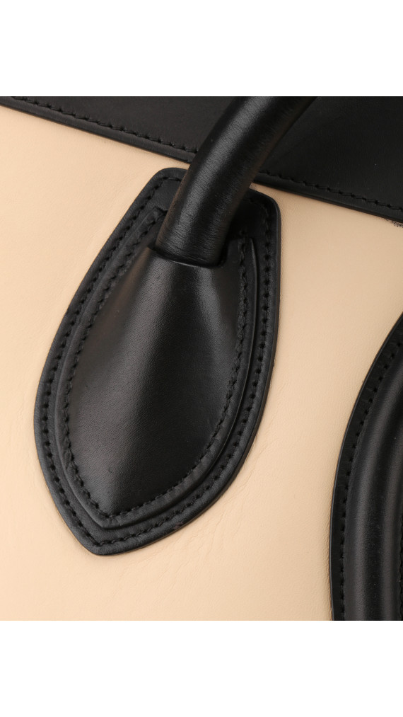 Céline Luggage Mini Tote i tricolor kalveskinn (Den største str)